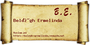 Belágh Ermelinda névjegykártya